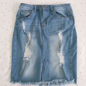 - MACHINE BLUE JEAN PENCIL SKIRT EUROPE SZ 30